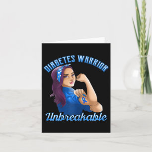 Diabetes Warrior! Diabetes Awareness Designs For W Card
