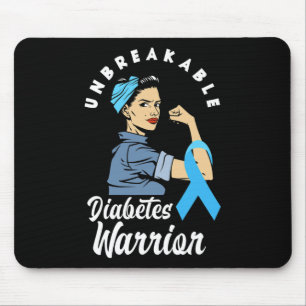 Diabetes Warrior Diabetic T1d Diabetes Awareness Mouse Pad