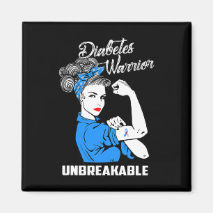 Diabetes Warrior Unbreakable Diabetes Awareness G Magnet