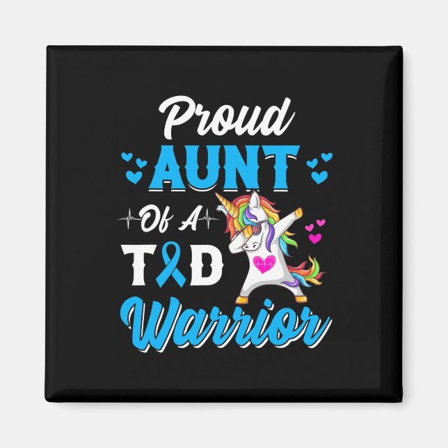 Diabetes Warriors Aunt Dabbing Unicorn Diabetes Aw Magnet (Front)