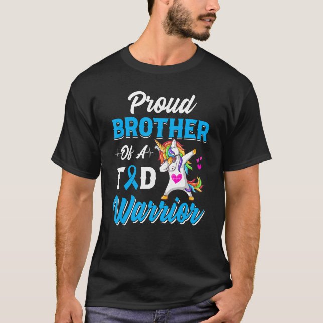 Diabetes Warriors Brother Dabbing Unicorn Diabetes T-Shirt (Front)
