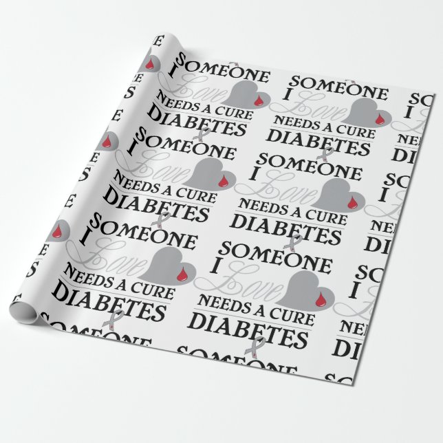 Diabetes Wrapping Paper (Unrolled)