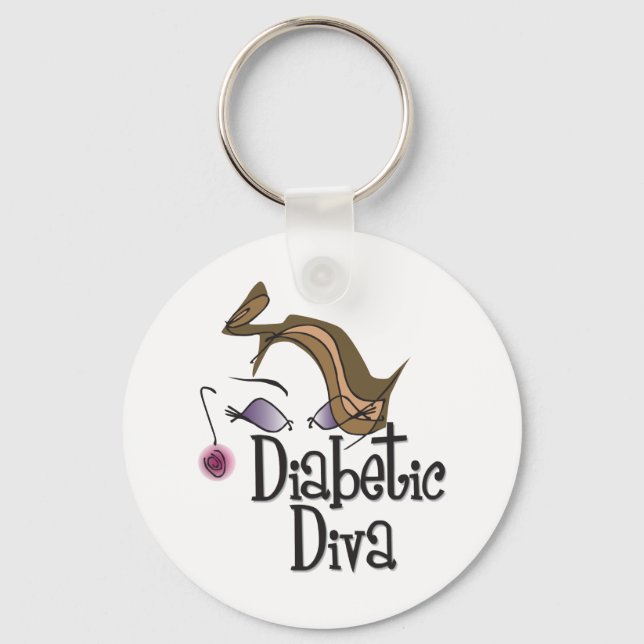Diabetic Diva Key Ring (Front)