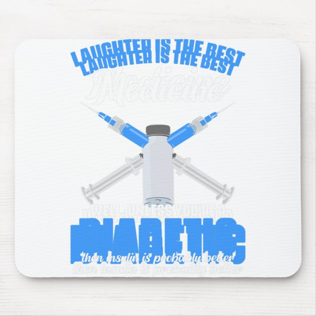 Diabetic Insulin Diabetes Warrior Diabetes Awarene Mouse Pad (Front)
