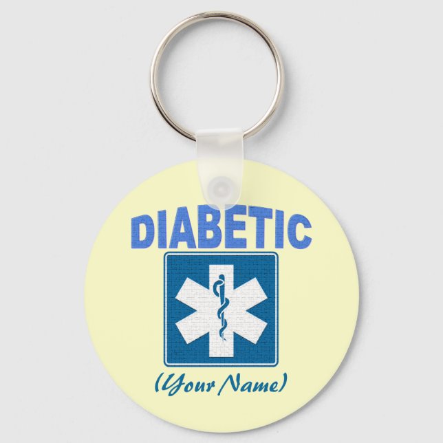 DIABETIC KEYCHAIN WITH YOUR NAME (Front)
