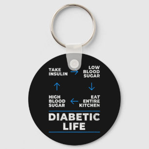Diabetic Life Cycle Fun Diabetes Awareness  Key Ring