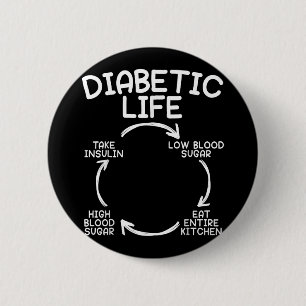Diabetic Life Diabetes Awareness Month Insulin Pan 6 Cm Round Badge