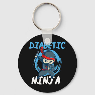 Diabetic Ninja - T1d Blood Sugar Diabetes Awarenes Key Ring