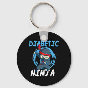 Diabetic Ninja - T1D Blood Sugar Diabetes Awarenes Key Ring