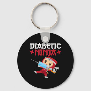 Diabetic Ninja Type 1 Diabetes Awareness  Key Ring