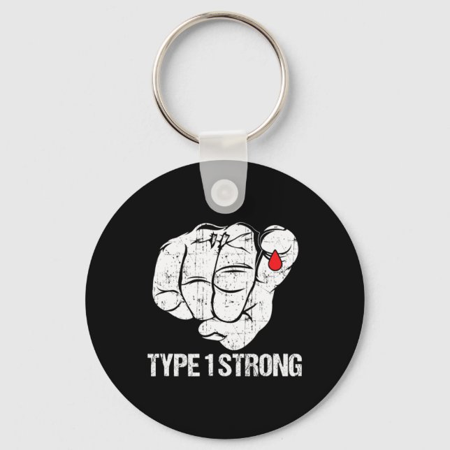 Diabetic Patients Fighter Awareness Diabetes Type  Key Ring (Front)