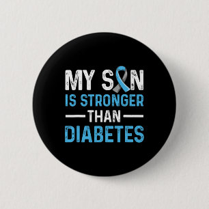 Diabetic Support Design For A Dad Or Mum Of A T1d 6 Cm Round Badge