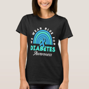 Diabetic Typ 1 T1d We Wear Blue For Diabetes Aware T-Shirt