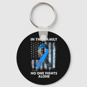 Diabetic Type 1 T1D Diabetes Awareness USA Flag Gi Key Ring