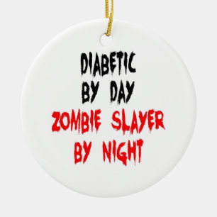Diabetic Zombie Slayer Ceramic Ornament