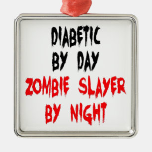 Diabetic Zombie Slayer Metal Tree Decoration