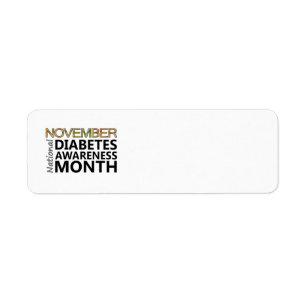 Diabetics November Diabetes Awareness Month Return Address Label