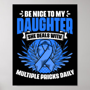 Diabetics Warrior Daughter Diabetic Diabetes Aware Poster