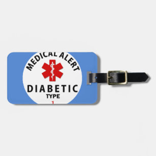 DIABETIES TYPE 1 LUGGAGE TAG