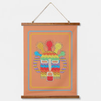 Diablo Huma Mask Tapestry - Rust Background