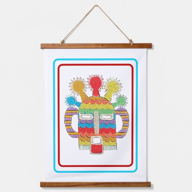 Diablo Huma Mask Tapestry - White Background (Front)