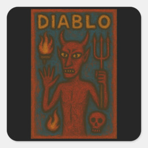 'Diablo Inferno: Guardian of Flame' Square Sticker
