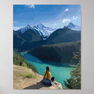 Diablo Lake North Cascades Washington Poster