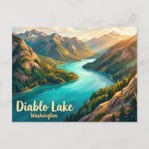Diablo Lake USA Postcard