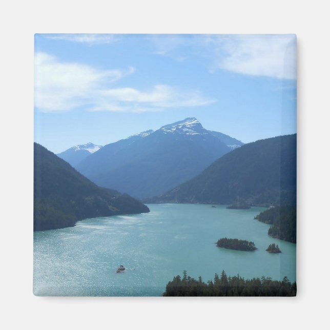 Diablo Lake Washington State Nature Photography Magnet (Front)