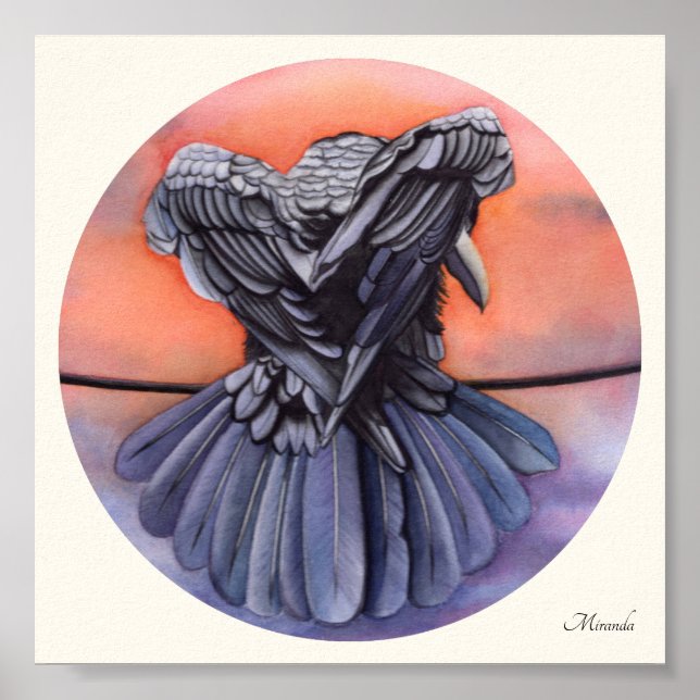 Diablo The Crow Black Raven Art Print Miranda (Front)