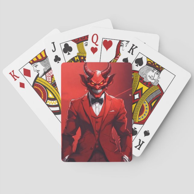 Diabolic Greetings: Devilish Design Card" Playing Cards (Back)