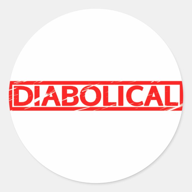 Diabolical Stamp Classic Round Sticker (Front)