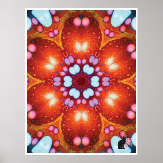 Diadem Kinetic Collage Kaleidoscope Poster (Front)