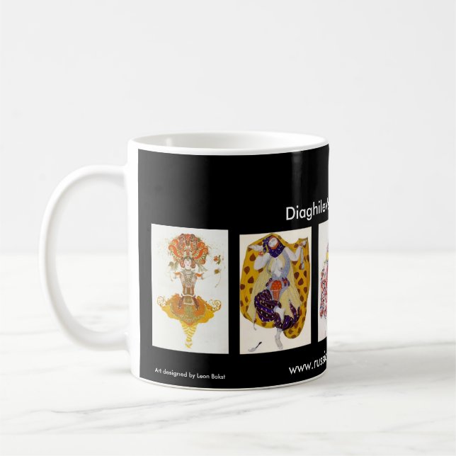 Diaghilev's Ballets Russes Red Border Mug (Left)