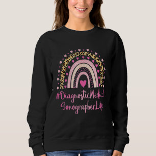 Diagnostic Medical Sonographer Nurse Leopard Print Sweatshirt
