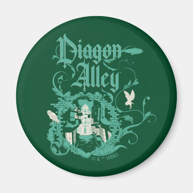 DIAGON ALLEY™ Vintage Graphic Magnet (Front)