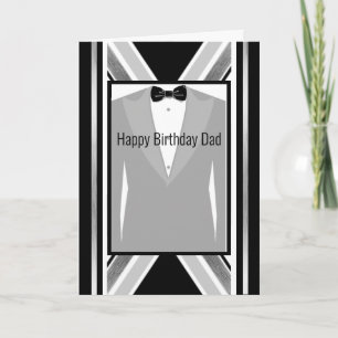 Diagonal black, grey, metallic striped card