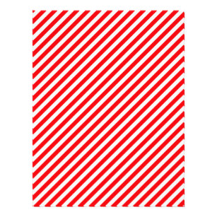 Diagonal Candy Cane Stripes-Christmas Red & White Flyer