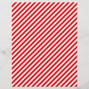 Diagonal Candy Cane Stripes-Christmas Red & White Flyer