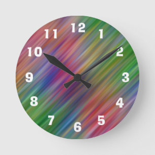 Diagonal Colours Acrylic wall clock