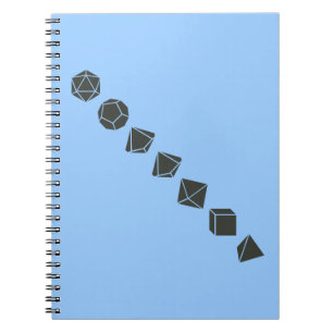 Diagonal Dice (Dark) Notebook