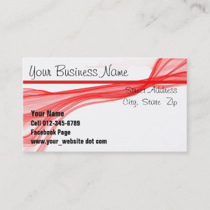Diagonal Flowing Red Streaks Appointment Card