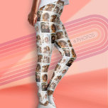 Diagonal Funky Photo Grid with 6 Photos Leggings<br><div class="desc">A print with photos all over the personalised leggings. The diagonal pattern creates a maximalist pattern that is fun and crazy. The background between each photo is white but can be changed in the advanced design area. Use your favourite photo or pictures to make a fun keepsake to share with...</div>
