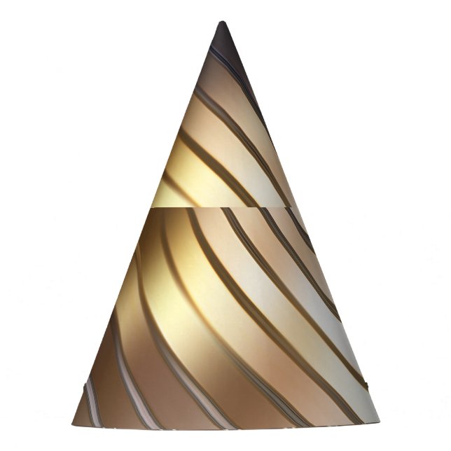 Diagonal golden abstract elegant background. party hat (Front)