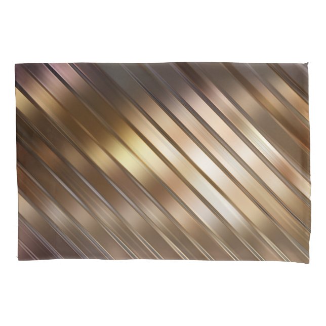 Diagonal golden abstract elegant background. pillowcase (Front)