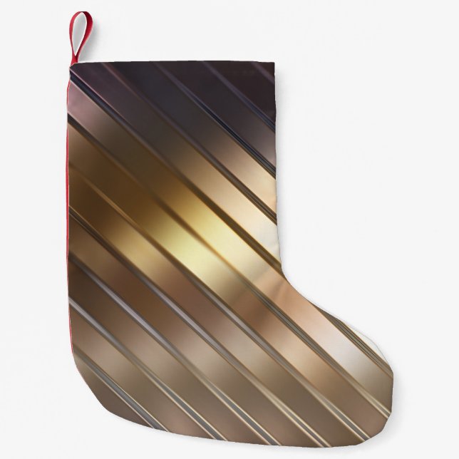 Diagonal golden abstract elegant background. small christmas stocking (Front)