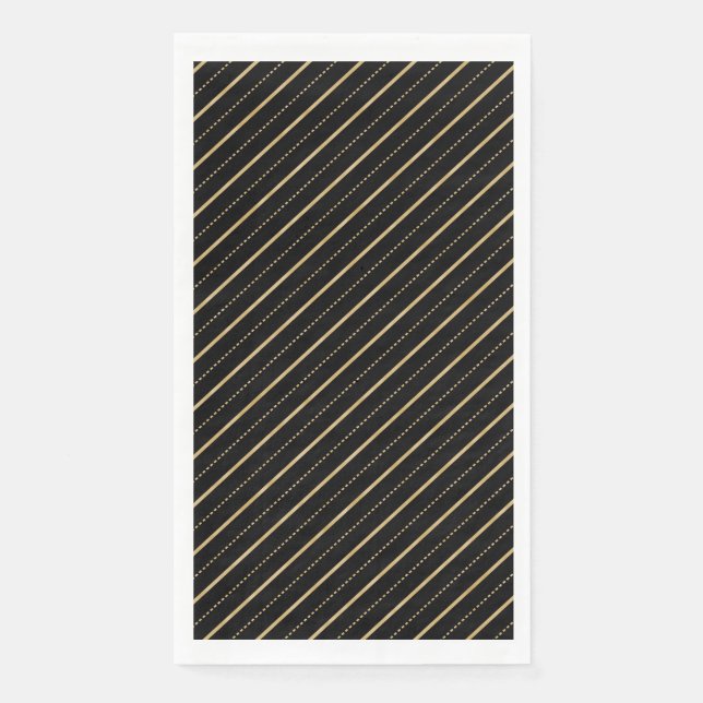 Diagonal Golden Lines  Napkin (Front)