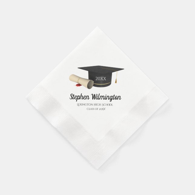 Diagonal Graduation Napkins Class of 2025   (Corner)