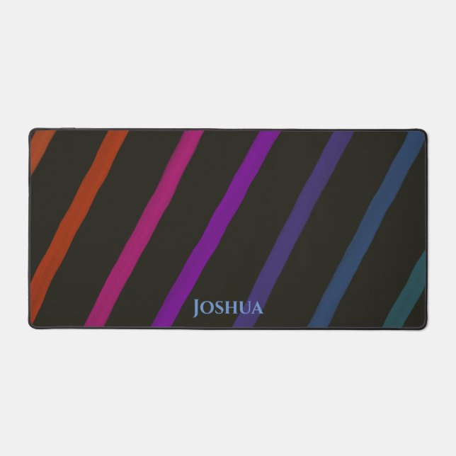  Diagonal Happy Rainbow Desk Mat (Front)