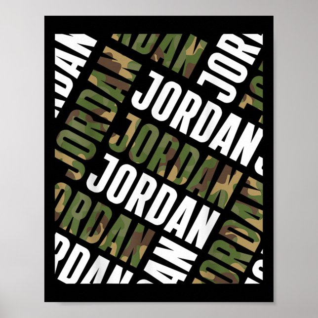 Diagonal Jordan Pattern Camo Pattern Camouflage  Poster (Front)